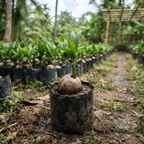 Coconut sapling